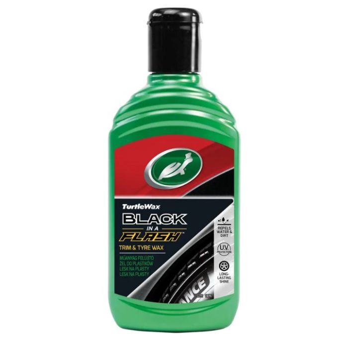 Поліроль гель для шин та пластику Turtle Wax Black Flash, 300мл