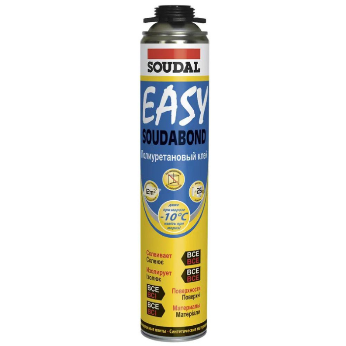 Піна-клей під пістолет Соудал (Soudal) Soudabond easy, зимова, -10°С, 750мл