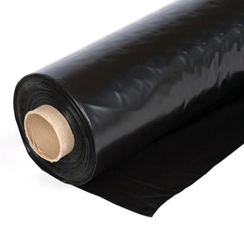 Плівка поліетиленова 150 мк напіврукав 1,5х80 м, 2 сорт, чорна