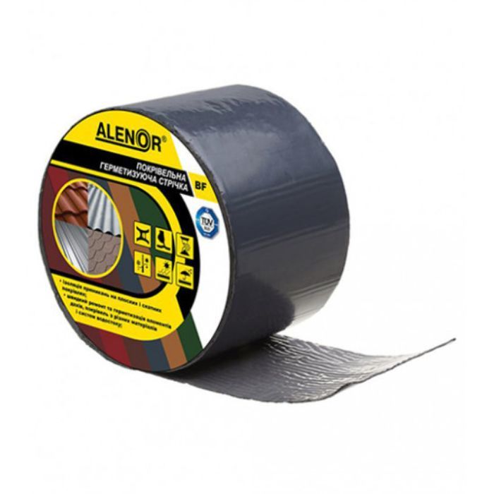 Стрічка покрівельна герметизуюча Аленор (Alenor), графітовий, 10см*3м