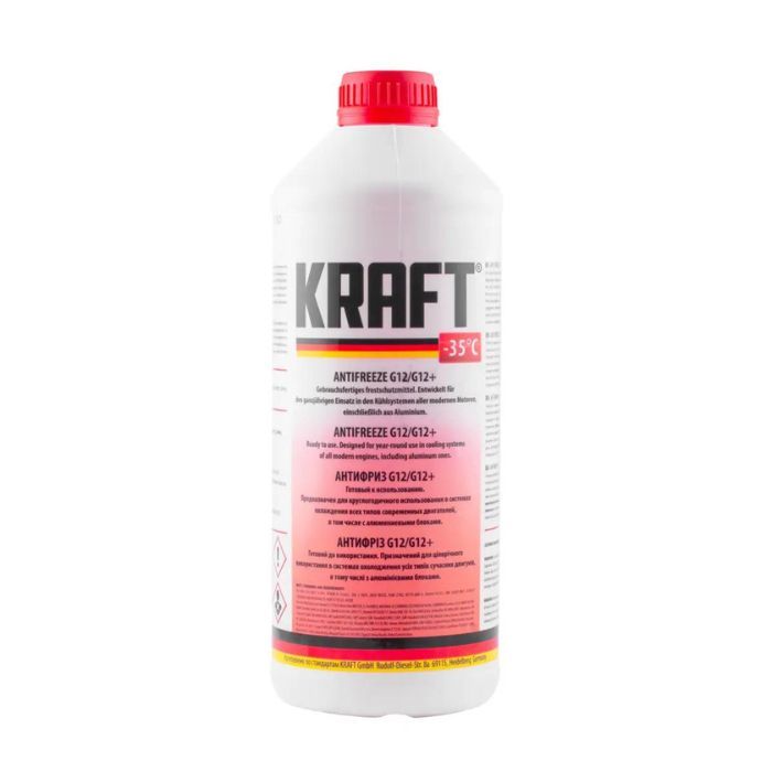 Антифриз KRAFT G12 Red G12/G12+ -35 1,5л червоний