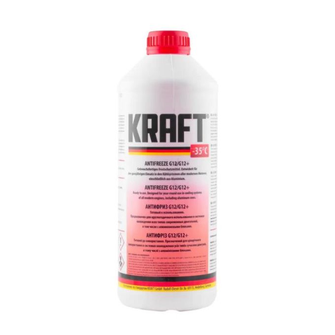 Антифриз KRAFT G12 Red G12/G12+ -35 1,5л червоний