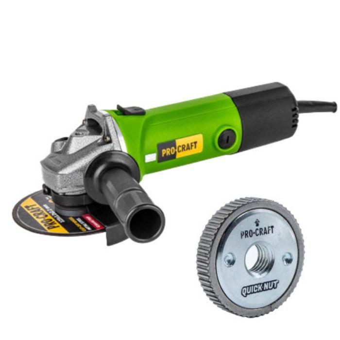 Кутошліфувальна машина Procraft PW1350E 125 мм + Швидкозатискна гайка Procraft M14