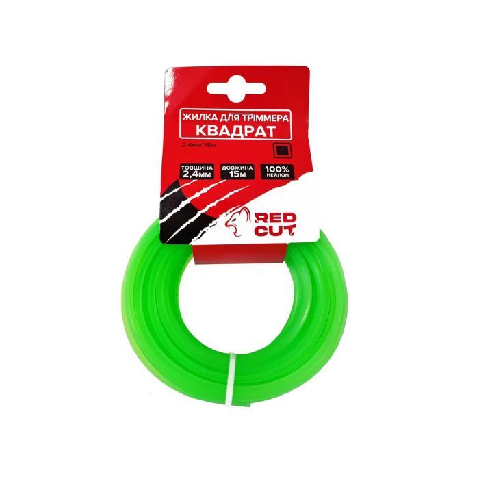 Жилка для тріммера Квадрат, 2,0мм*15м 'Red Cut'