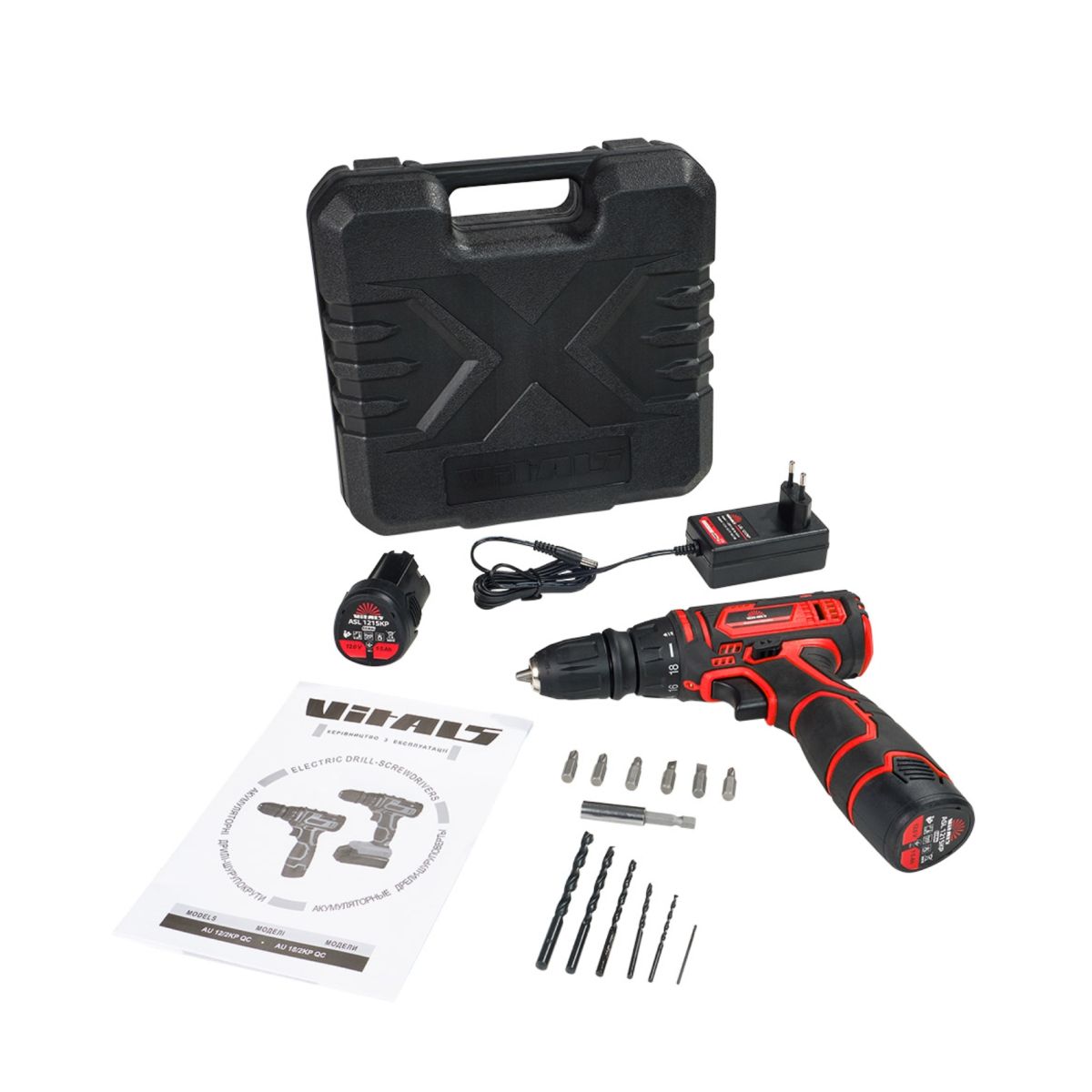 Дриль-шурупокрут акумуляторний Vitals AU 12/2KP QC