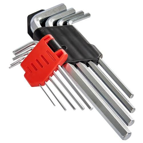 Набор шестигранных ключей удлиненных 9 шт. 1,5–10 мм Vitals Master