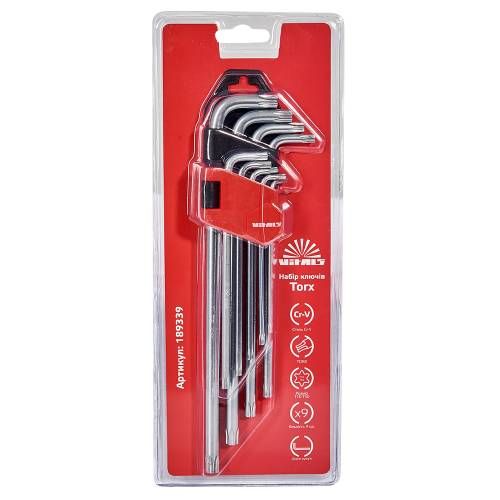 Набор ключей удлиненных шестигранных Torx 9 шт. Т10-Т50 Vitals Master