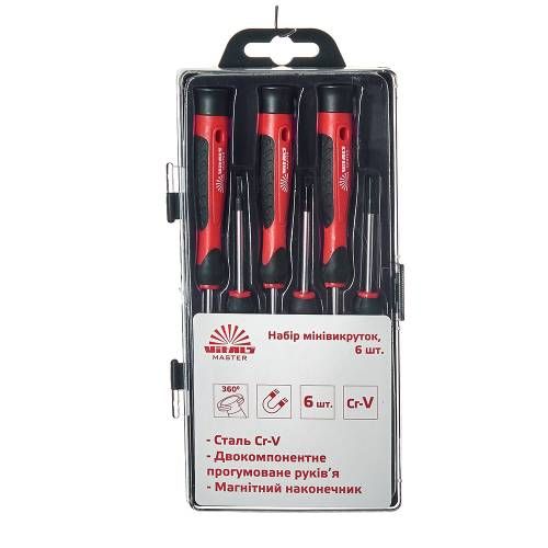 Набор мини-отверток Vitals Master, 6 шт.