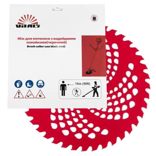 Нож к мотокосе 40 зуб.(нерж.сталь) в уп. Красный