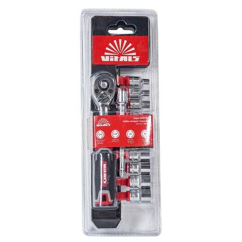 Набор торцевых головок с трещоткой 1/4″ Vitals Master