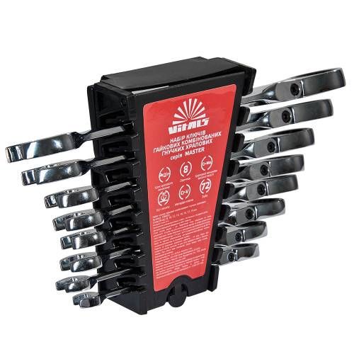 Набор ключей гаечных храповых комбинированных гибких 8-19 мм 8 шт. Vitals Master