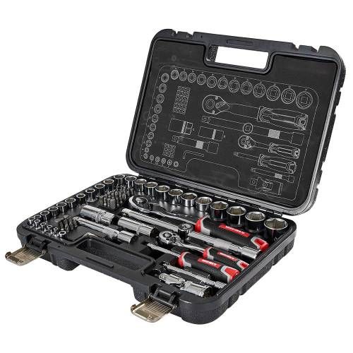 Набор торцевых головок 1/4″ и 1/2″ 73 предмета Vitals Master