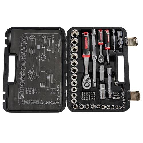 Набор торцевых головок 1/4″ и 1/2″ 73 предмета Vitals Master