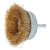 Щітка-чашка з хвостовиком Vitals гофрована латунована 75 мм, 0,3 мм