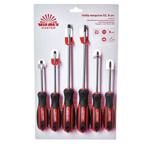 Отверточный набор Vitals Master S2, 6 шт.