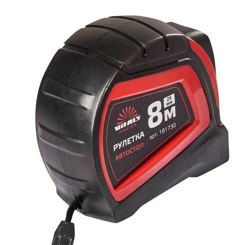 Рулетка 8 м×25 мм автостоп Vitals Master