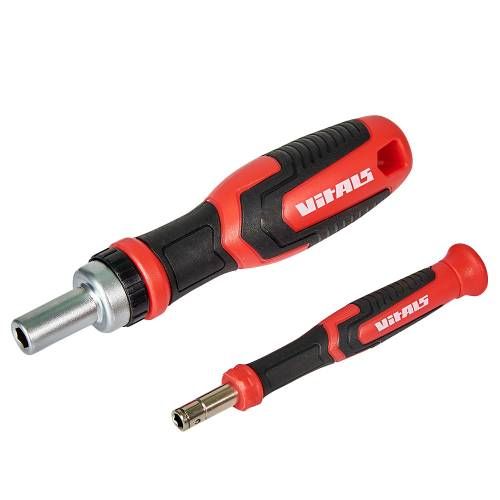 Отвертка Vitals Master с набором головок и насадок, 57 шт.