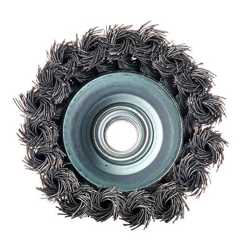 Щітка-чашка Vitals плетена сталь 85 мм М14, 0,5 мм