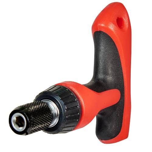 Отвертка Т-образная Vitals Master с набором головок и насадок, 24 шт.