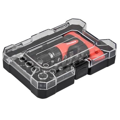 Отвертка Т-образная Vitals Master с набором головок и насадок, 24 шт.