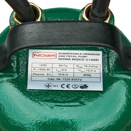 Насос погружной дренажно-фекальный NOWA WQCD C1500f