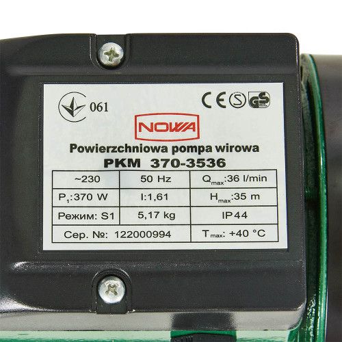 Насос поверхностный вихревой NOWA PKM 370-3536