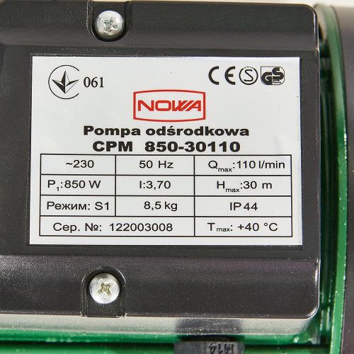 Насос центробежный NOWA CPM 850-30110