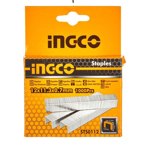Скобы степлера тип-53 12×0,7 мм 1000 шт. INGCO