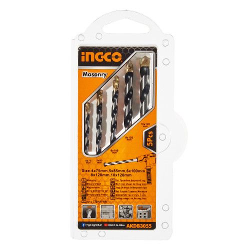 Набор сверл по кирпичу/бетону 5 шт. 4–10 мм INGCO