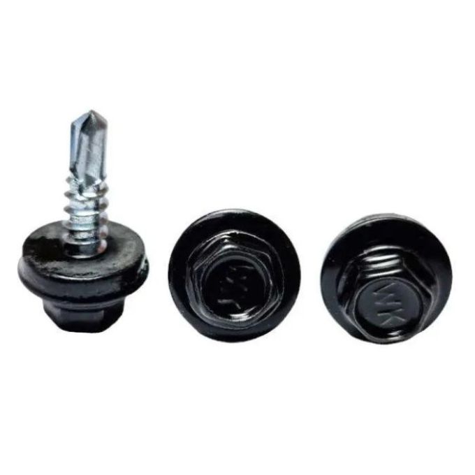 Самонаріз з буром та EPDM шайбою 4,8х19 мм RAL 9005