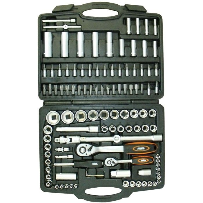 Miol Набор головок 1/4", 1/2" CrV трещетка (110 одиниць)