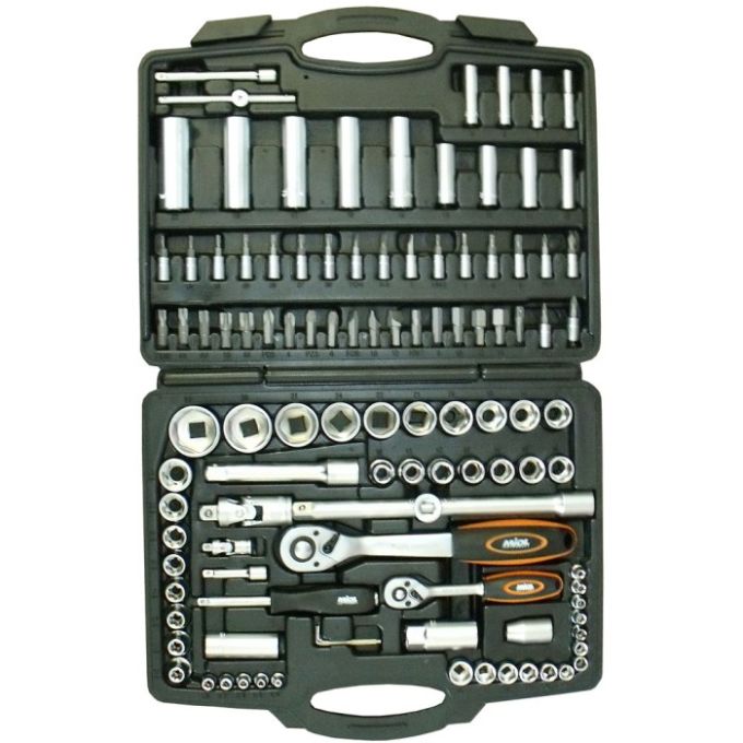 Miol Набор головок 1/4", 1/2" CrV трещетка (110 одиниць)