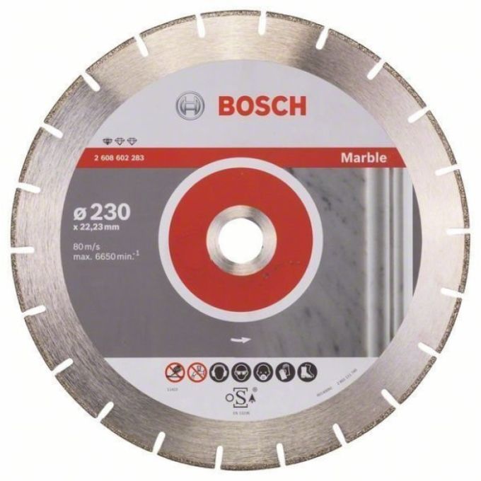 Алмазний відрізний круг по мармуру Bosch PF Marble (230х22.23) (2608602283)