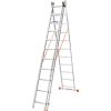 Драбина алюмінієва 3-х секційна BLUETOOLS (3х11 сходинок) (160-9008)