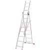 Драбина алюмінієва 3-х секційна Квітка PRO (3х8 сходинок) (110-9308)