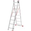 Драбина алюмінієва 3-х секційна Квітка PRO (3х8 сходинок) (110-9308)