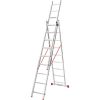 Драбина алюмінієва 3-х секційна Квітка PRO (3х9 сходинок) (110-9309)