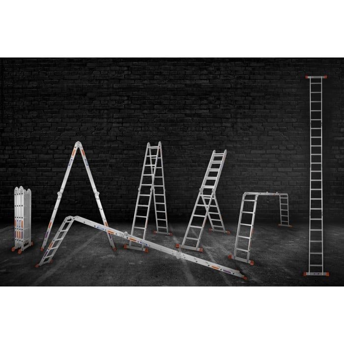 Драбина-трансформер алюмінієва Квітка PRO HD (4х5 сходинок) (110-9605)