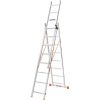 Лестница алюминиевая 3-х секционная BLUETOOLS (3х8 ступенек) (160-9005)