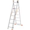 Лестница алюминиевая 3-х секционная BLUETOOLS (3х8 ступенек) (160-9005)