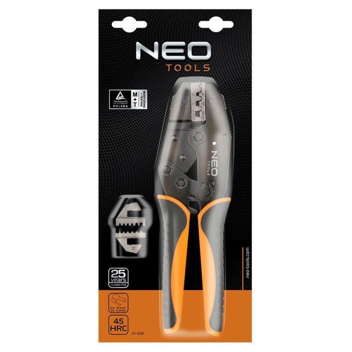 Клещи для обжатия телефонных наконечников NEO Tools (22-10 AWG) (01-506)