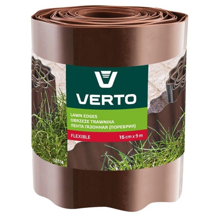 Газонный бордюр Verto (150 мм х 9 м) (15G514)