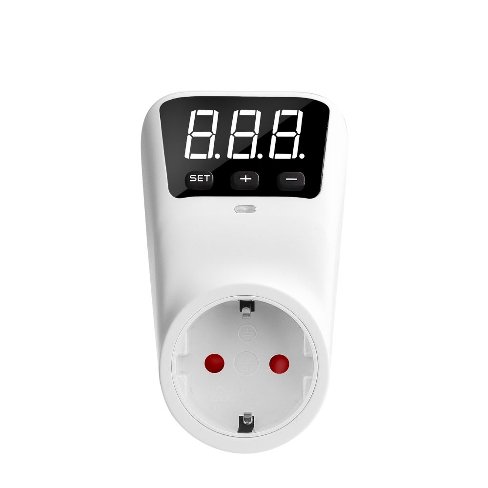 Реле захисне в розетку з цифровим дисплеєм HLP02-EU