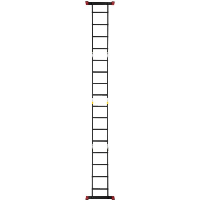 Драбина-трансформер алюмінієва Квітка PRO HD BLACK (4х4 сходинки) (110-9040)