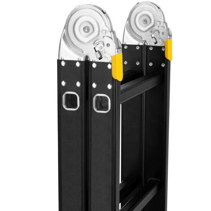 Драбина-трансформер алюмінієва Квітка PRO HD BLACK (4х4 сходинки) (110-9040)