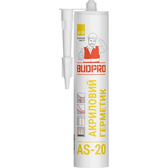Герметик акриловий універсальний BUDPRO Standard  (260 мл) (H4167)