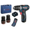 Шуруповерт акумуляторний + набір біт Bosch Professional GSR 12V-15 (12 В, 2х2 А*год, 30 Н*м) (060186