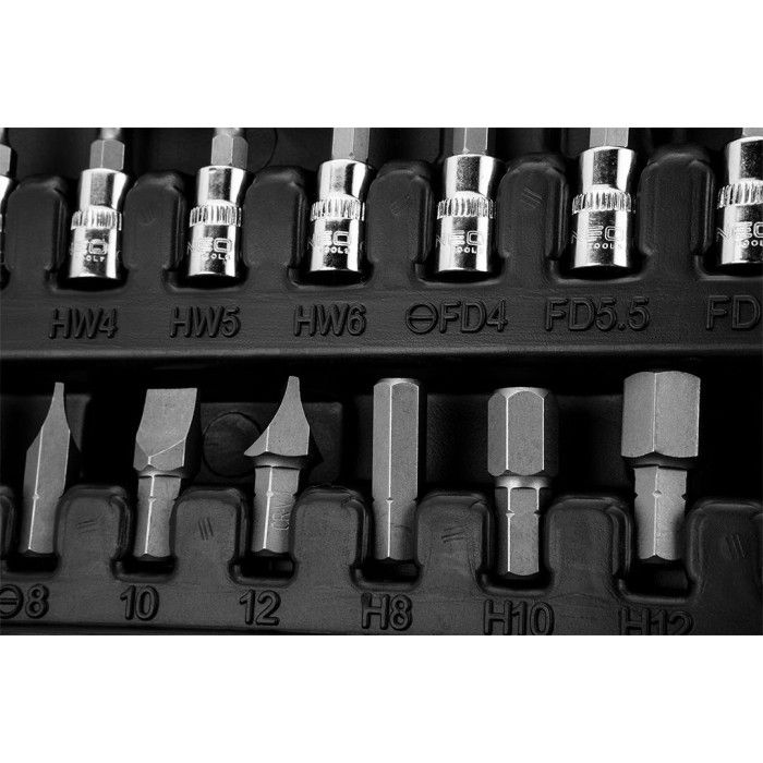Набор сменных головок NEO Tools (1/2", 1/4", 94 шт.) (10-062)