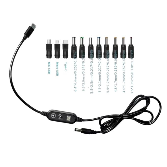 Регульований кабель для зарядки для Wi-Fi роутер PD 5-20V, кабель Type-C на DC набір 8шт