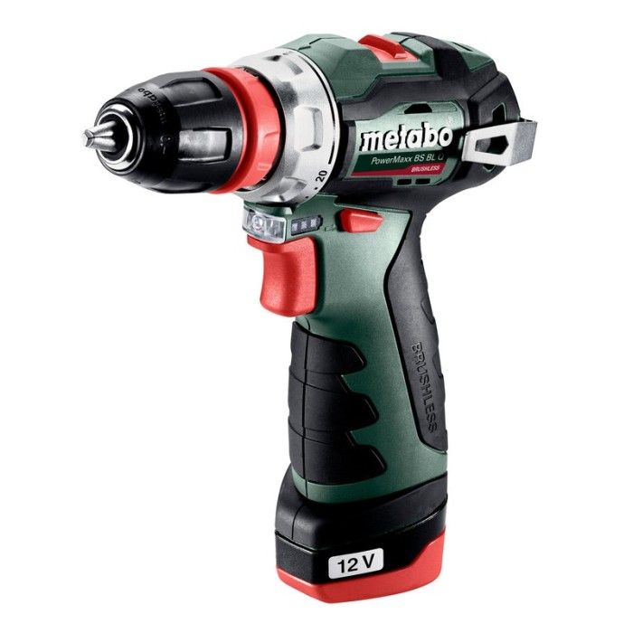 Акумуляторний дриль-шуруповерт Metabo PowerMaxx BS BL Q (2х12 В, 2 А*год) (601749500)